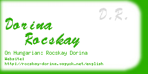 dorina rocskay business card